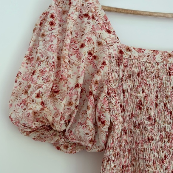 NWT Anthropologie Another Love Smocked Floral Mini Dress - Picture 6 of 9